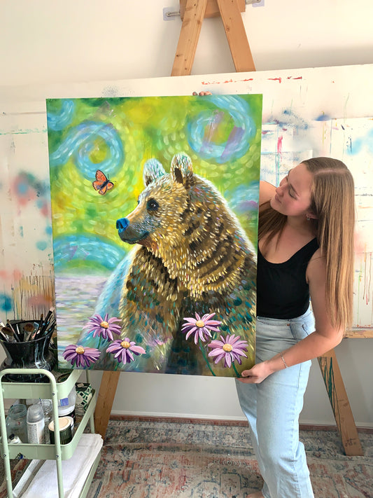 "In the Meadow" Original On Canvas