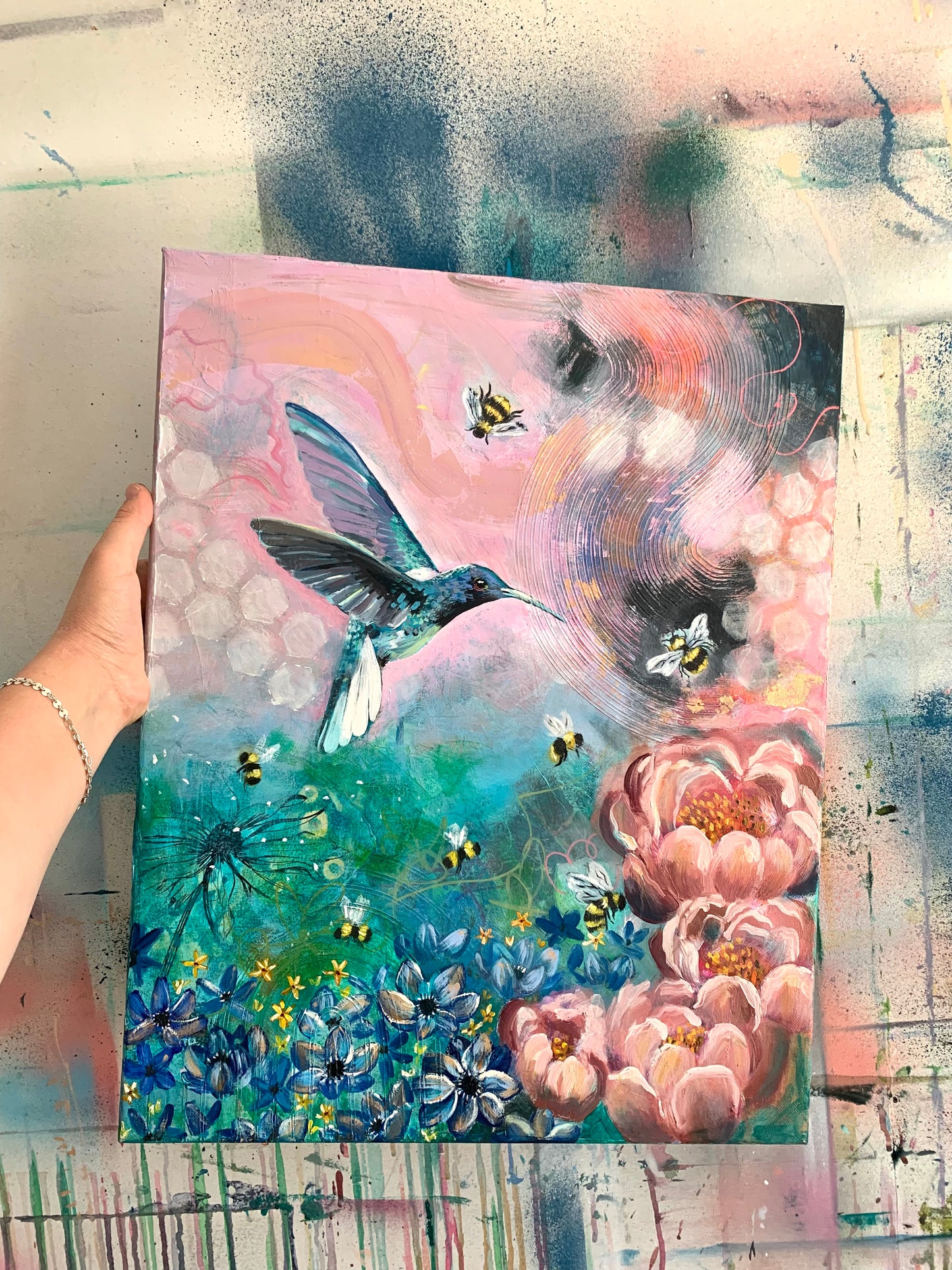 “Hum of Life” Original on Canvas