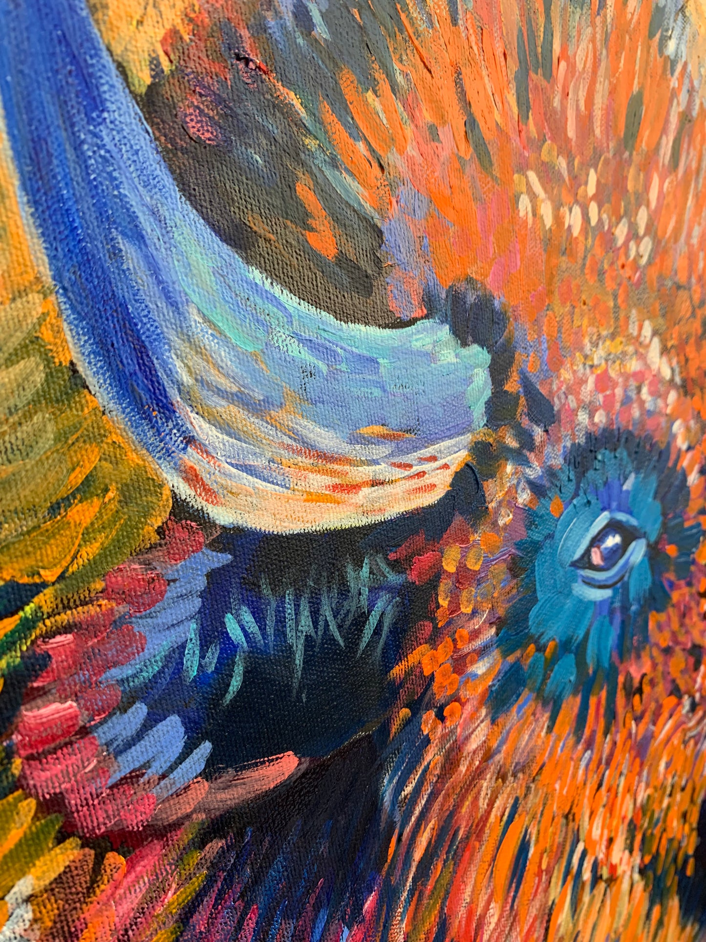 "The Painted Bison" Oil on Canvas