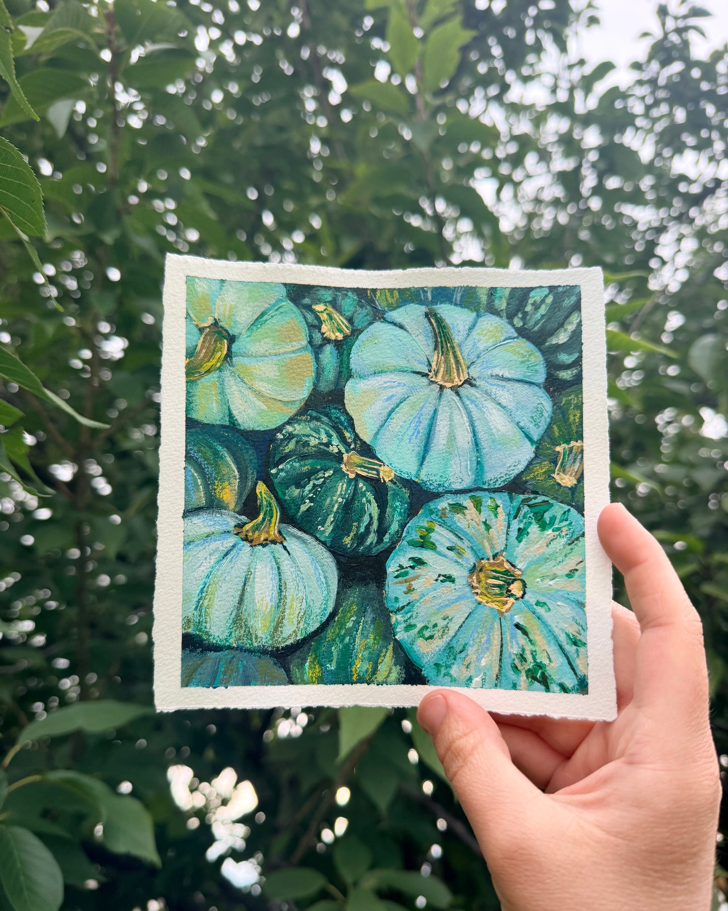 "For the Porch" Original on Paper - 6x6"