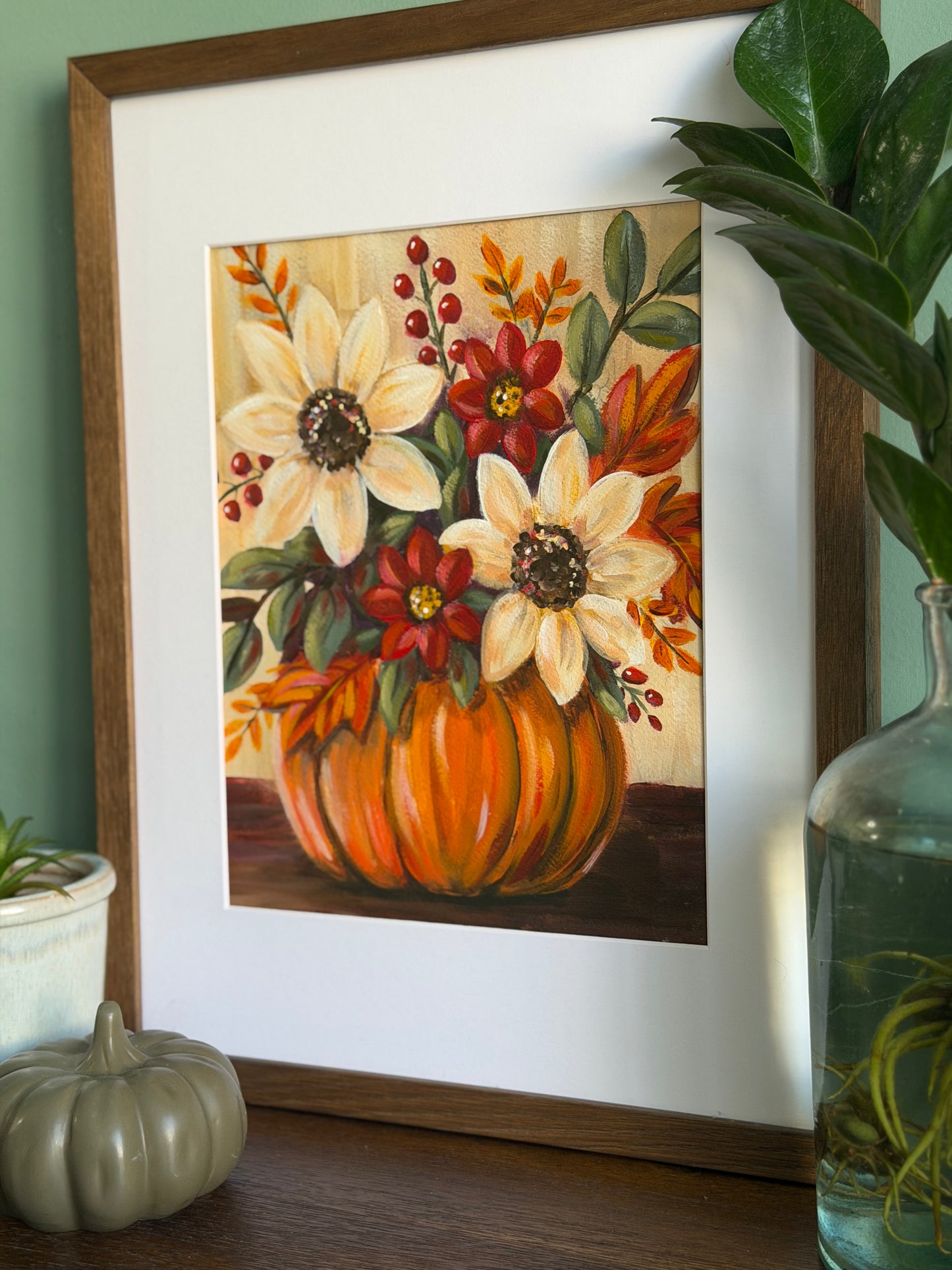 "Autumn’s Bouquet" Original on Paper - 9x12"