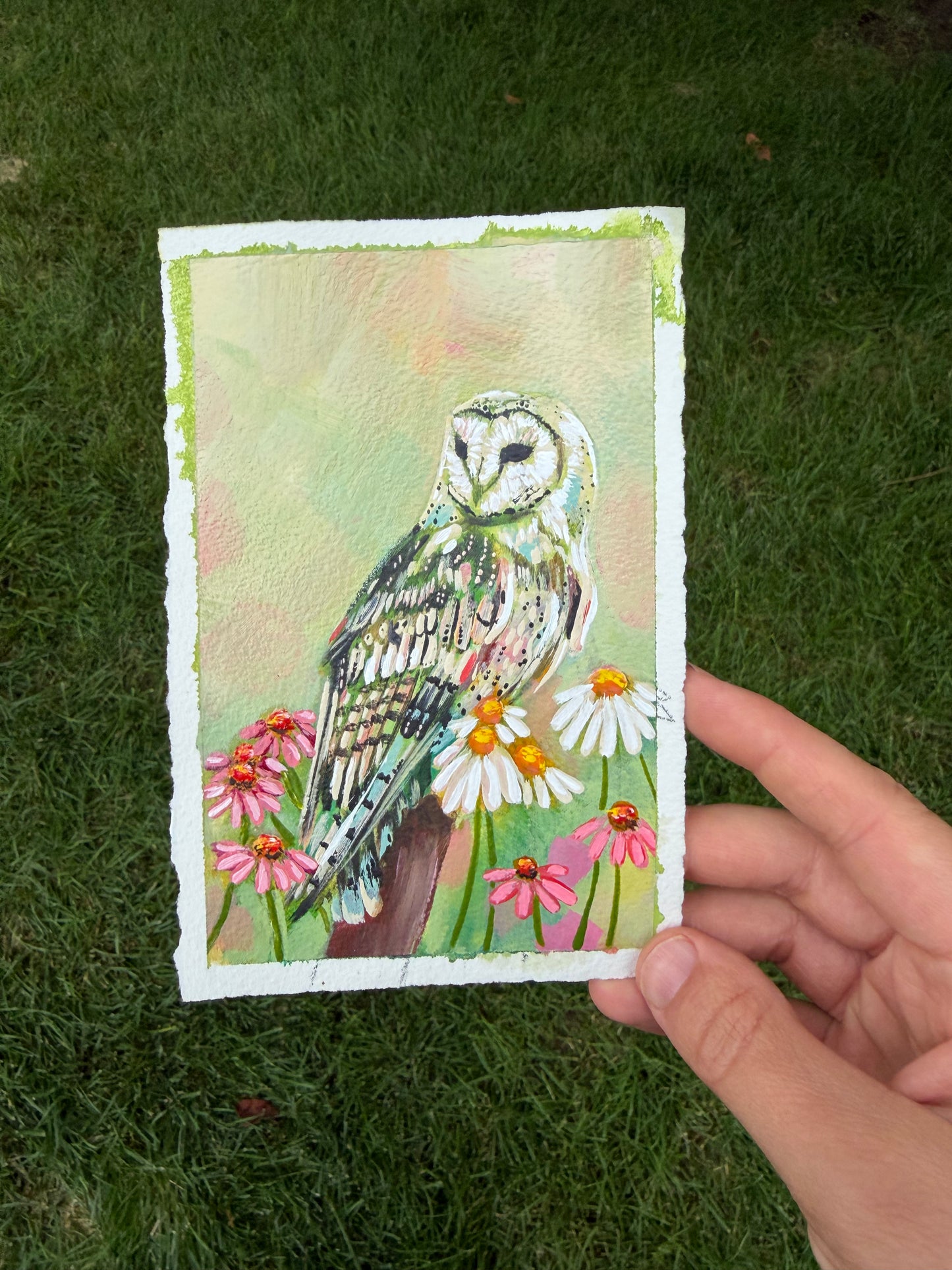 "The Meadow Watcher" Original on Paper - 4x6"