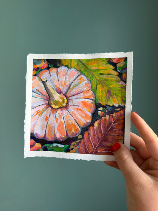 "When September Ends" Original on Paper - 6x6"