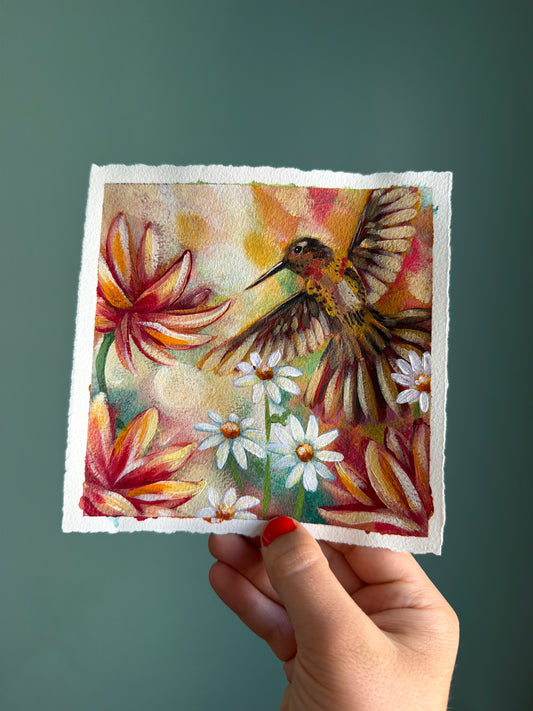 "The Sweet Life" Original on Paper - 6x6"