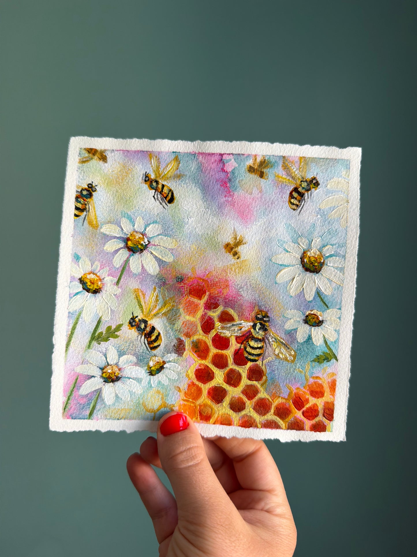 "What We Make" Original on Paper - 6x6"