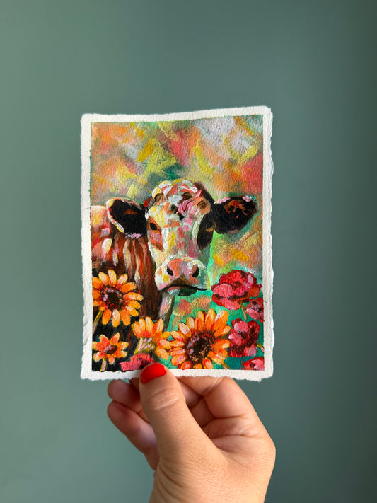 "Simply Content" Original on Paper - 4.25x6"