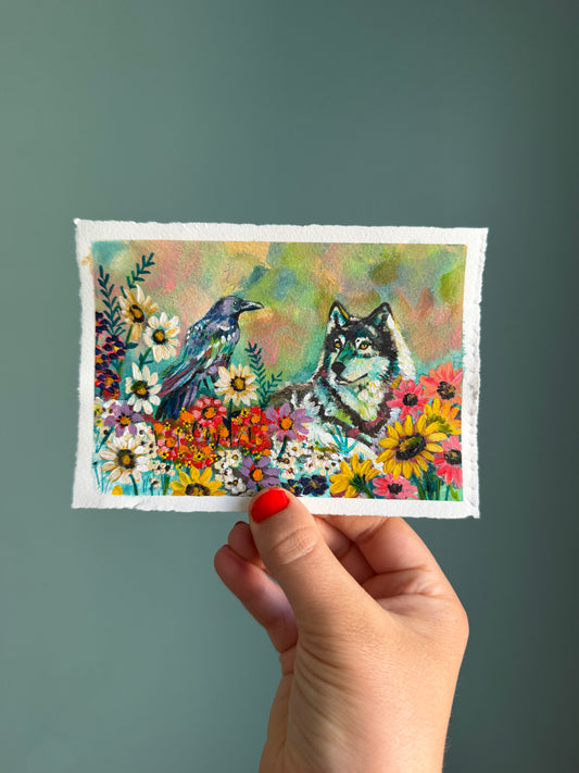 "Kindred Spirits" Original on Paper - 6x4.25"