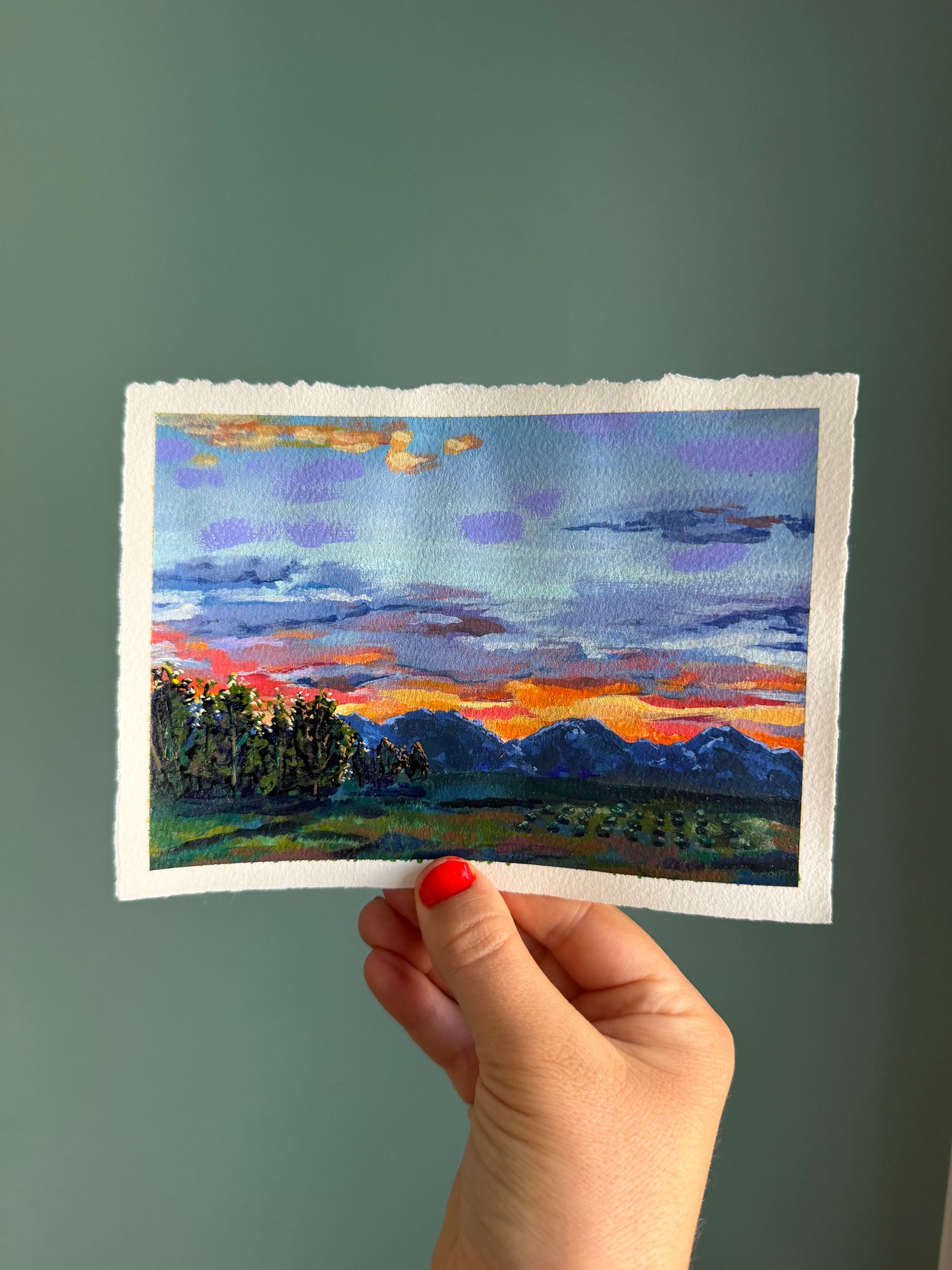 "A Beautiful Ending" Original on Paper - 7x5”