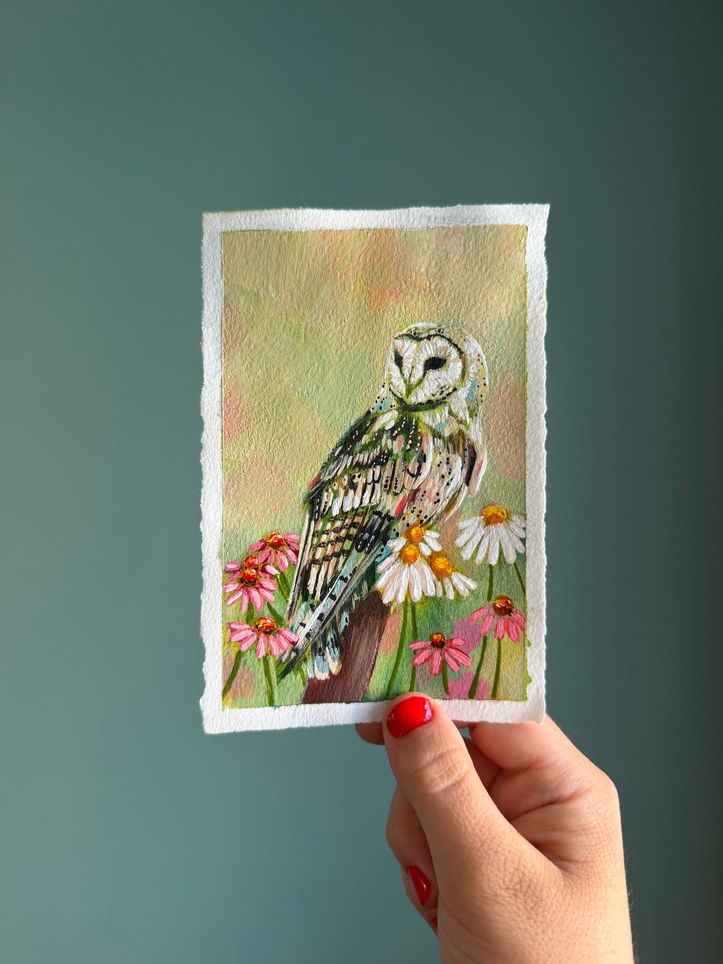 "The Meadow Watcher" Original on Paper - 4x6"