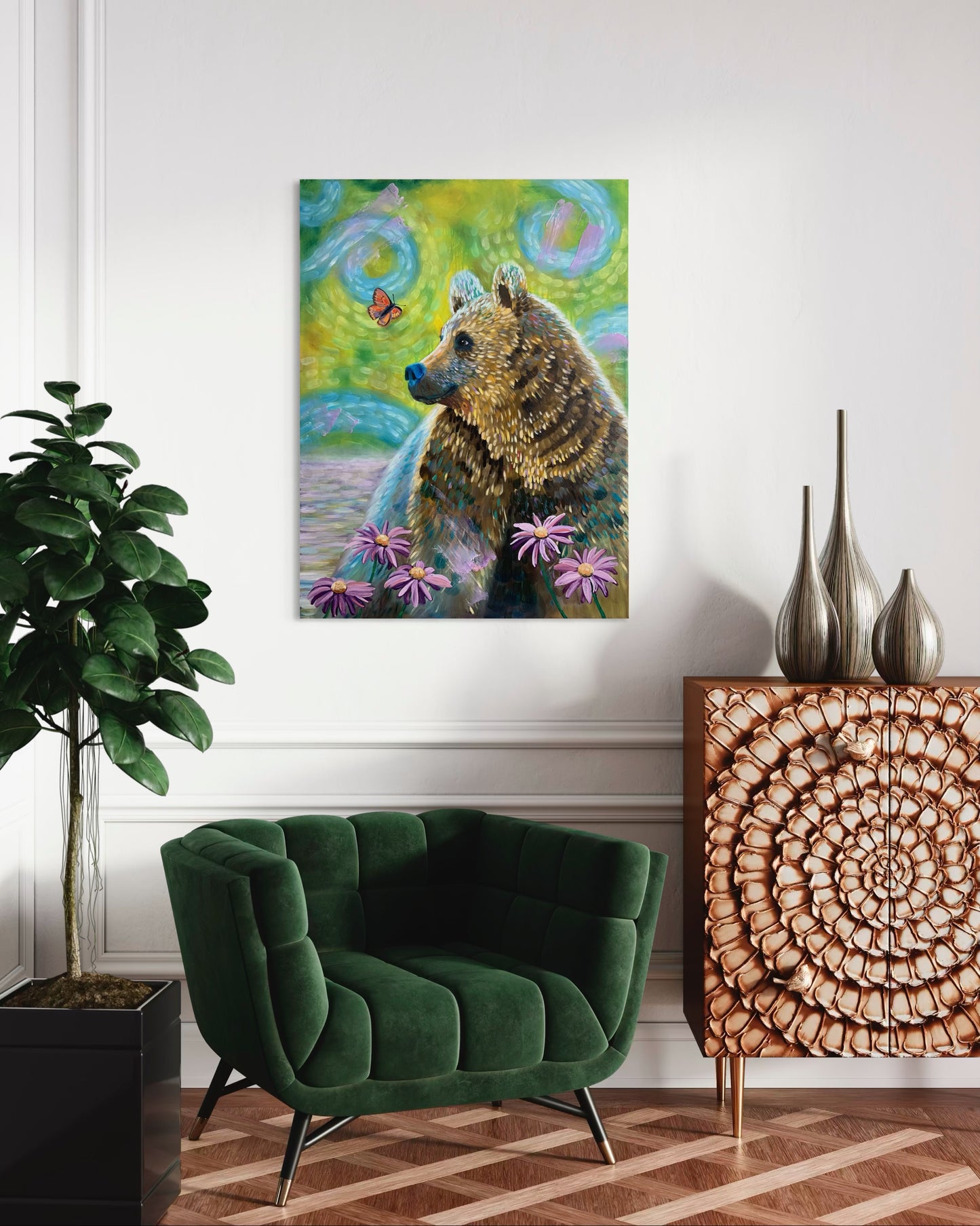 "In the Meadow" Original On Canvas