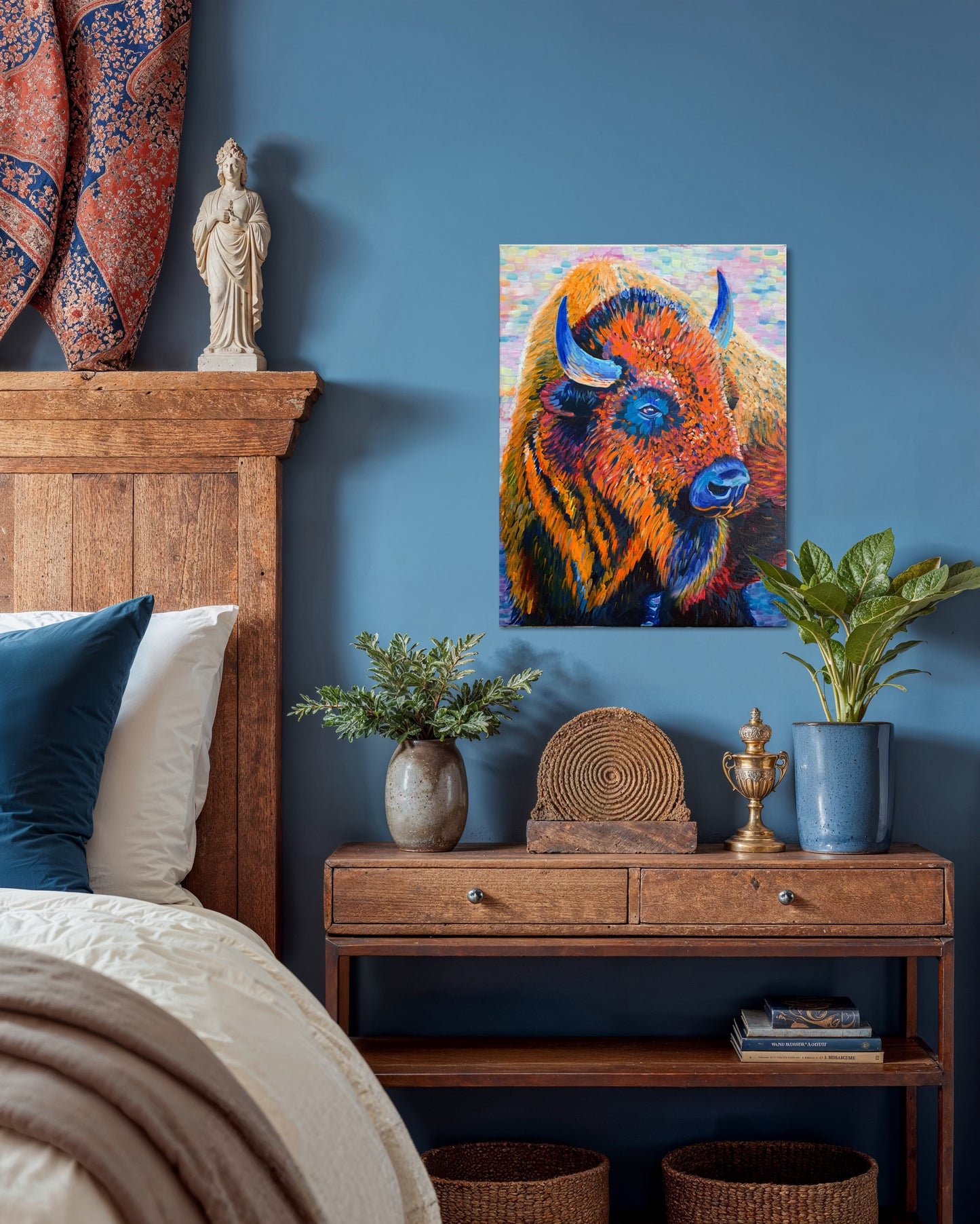 "The Painted Bison" Oil on Canvas